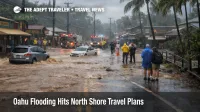 North Shore flooding in Haleiwa disrupts Oahu flooding travel as muddy water blocks roads and strands vehicles