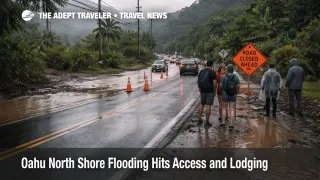 Oahu North Shore flooding slows access near Haleiwa as wet roads and standing water disrupt March 2026 travel plans