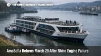 AmaSofia March 29 restart scene on the Rhine near Koblenz after engine trouble disrupted the ship's inaugural cruise