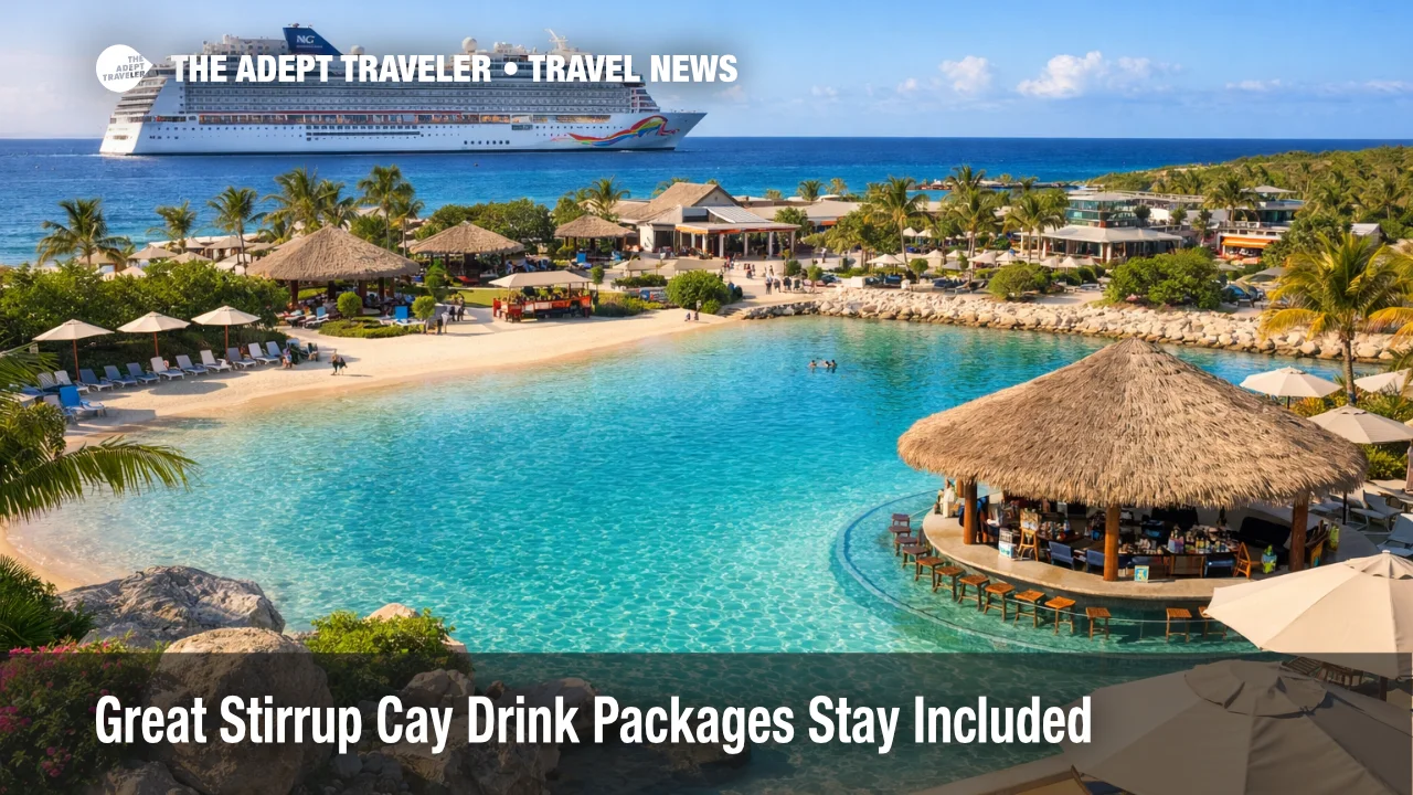 Great Stirrup Cay drink packages stay included as NCL upgrades its Bahamas private island with new pool and shore facilities
