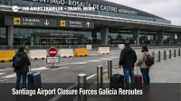 Santiago airport closure at SCQ shows quiet terminal access in Galicia during the April to May 2026 shutdown