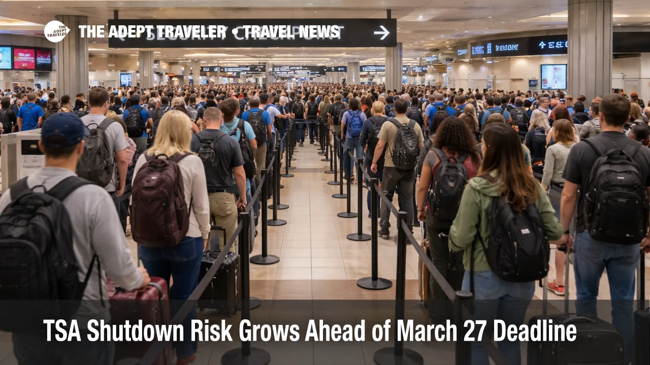 Long security lines at Atlanta illustrate TSA shutdown risk as spring travel volume strains airport screening