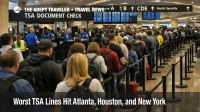 Airport security delays at ATL show long TSA lines as the worst U.S. airport screening crunch hits major hubs on March 23