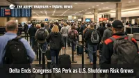 U.S. shutdown airport risk at Atlanta airport shows long TSA security lines and crowded screening queues