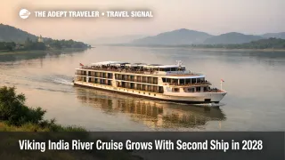 Viking India river cruise ship sails the Brahmaputra near Guwahati as Viking expands Assam departures through 2029