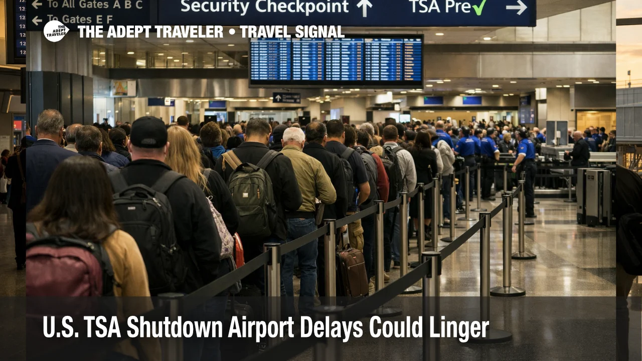 TSA shutdown airport delays at Houston IAH show long security queues as U.S. checkpoint recovery remains uneven