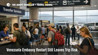 Travelers at Maiquetía airport face Venezuela embassy restart limits as consular support still remains thin outside Caracas