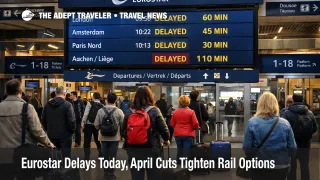 Eurostar delays and cancellations shown on Brussels Midi boards as travelers wait for cross border trains on March 30