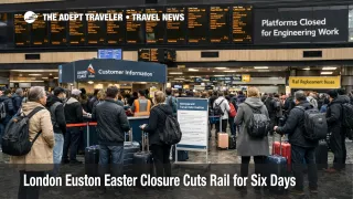 London Euston Easter closure leaves long distance rail passengers checking boards and rerouting during April works