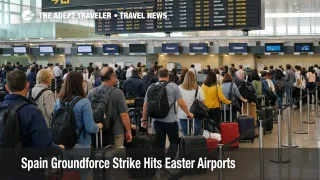 Spain Groundforce strike at Barcelona-El Prat shows check in queues and bag drop delays during Easter travel