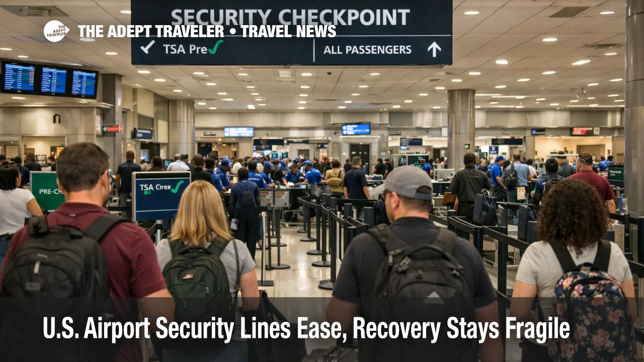 U.S. airport security lines easing at Houston IAH as TSA recovery remains fragile during spring break travel