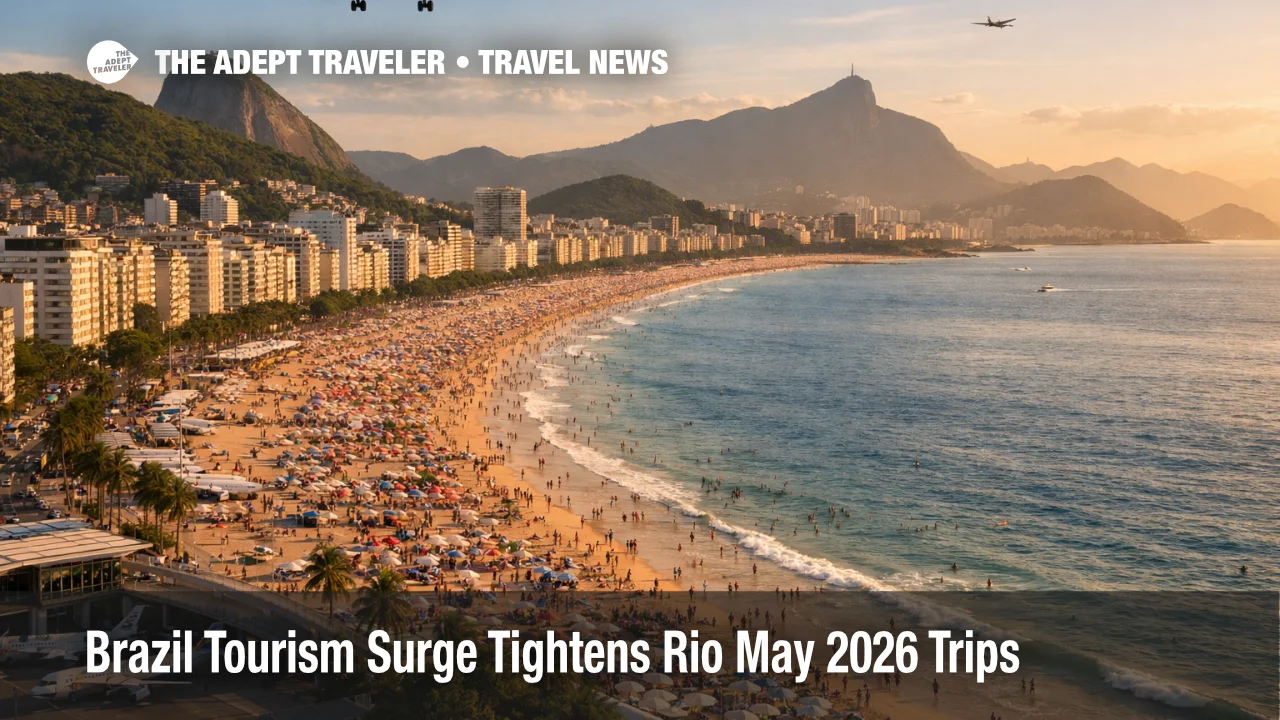 Brazil tourism surge tightens Rio travel as Copacabana event demand and inbound flights raise booking pressure in May 2026