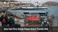 Gozo Fast Ferry outage at Mġarr Harbour shows travelers waiting as Malta to Gozo transfer plans shift to slower ferry options