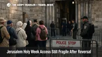 Jerusalem Holy Week access at the Church of the Holy Sepulchre shows pilgrims facing controlled entry during Easter week