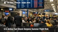U.S. airline fuel shock shown by crowded gates and delayed departures at Chicago O'Hare during summer booking season