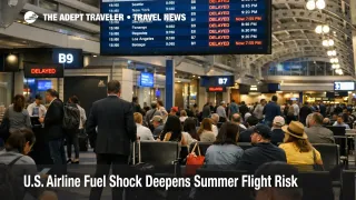 U.S. airline fuel shock shown by crowded gates and delayed departures at Chicago O'Hare during summer booking season
