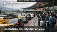 Colombia protest travel disruption slows traffic and terminal access at Bogotá El Dorado International Airport