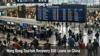 Hong Kong tourism recovery seen in a busy HKG departures hall as international and transfer traffic rebuilds