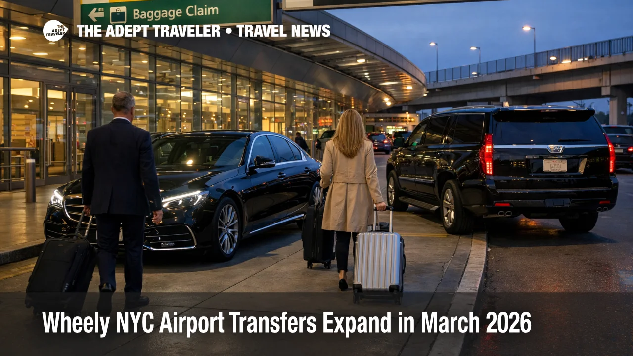 Wheely NYC airport transfers at JFK show premium chauffeur pickup options for business travelers arriving in New York
