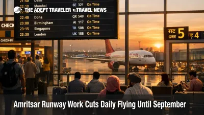 Amritsar runway closure shown by passengers waiting in a terminal as flights compress into late evening departures