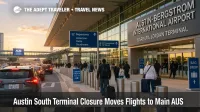 Austin South Terminal closure shifts Allegiant and Frontier travelers into AUS main terminal check in flow