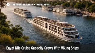 Egypt Nile cruise capacity grows as modern river ships crowd a busy Luxor docking area on the Nile