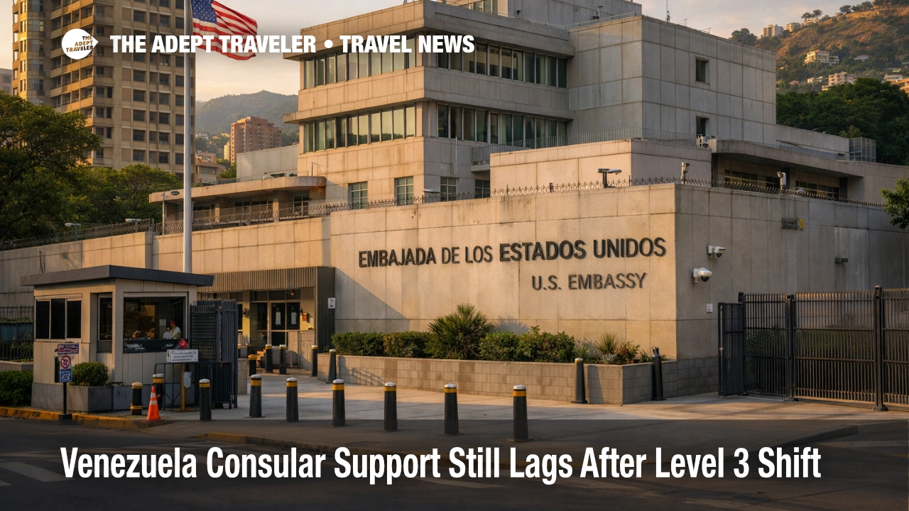 Venezuela consular support remains limited as the U.S. Embassy in Caracas resumes operations after the Level 3 shift