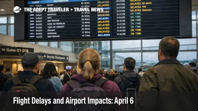 Passengers watch delay screens at SFO as April 6 flight delays raise connection risk across California and Florida routes