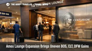 Travelers near the DFW Centurion Lounge as Amex lounge expansion plans promise more premium airport capacity