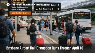 Brisbane airport rail disruption forces longer airport transfers as travelers navigate rail changes and bus replacements at BNE