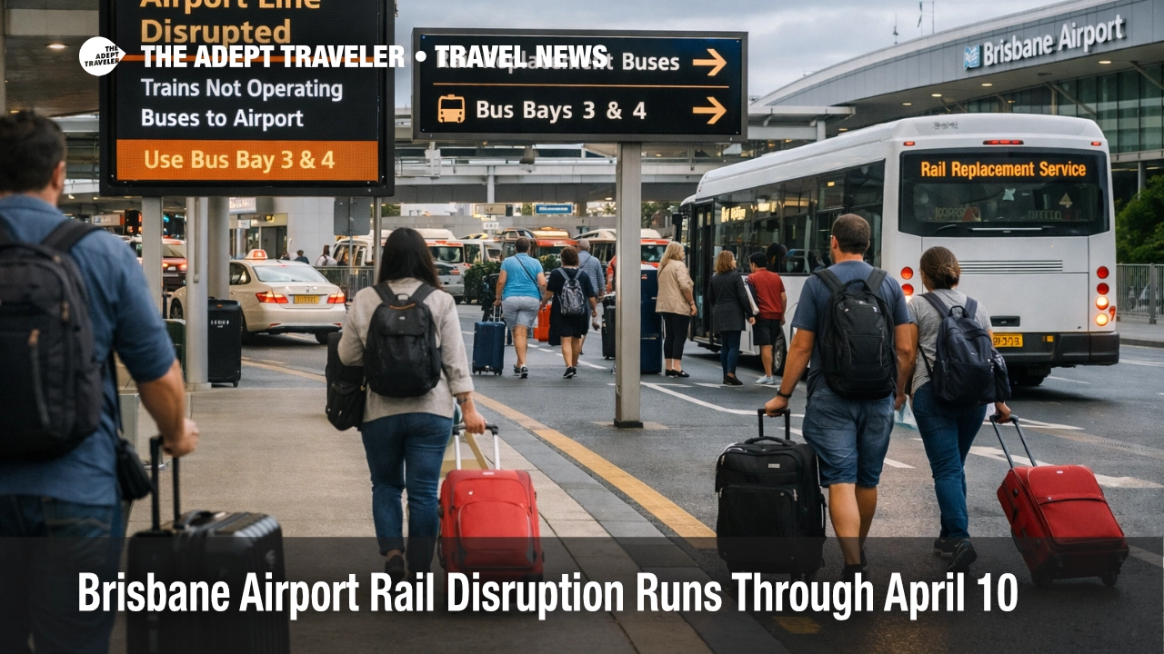 Brisbane airport rail disruption forces longer airport transfers as travelers navigate rail changes and bus replacements at BNE