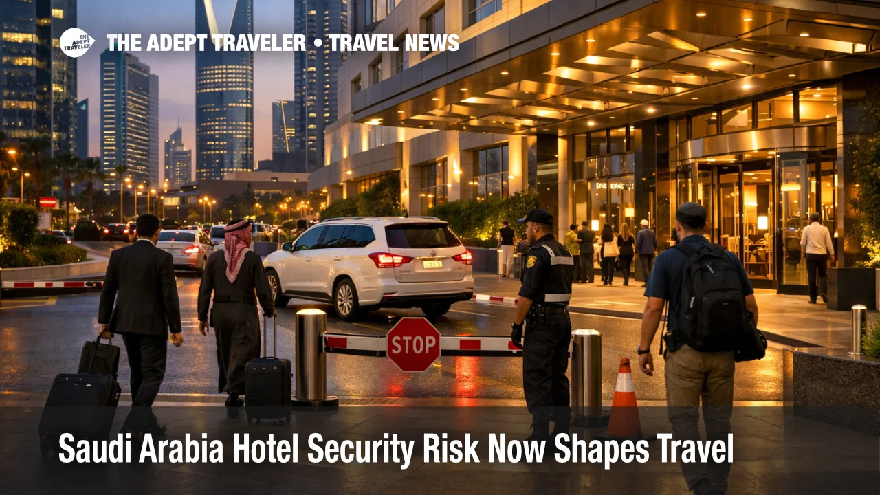 Saudi Arabia hotel security risk shifts focus to guarded Riyadh hotels and tighter traveler movement planning