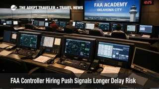 FAA controller shortage training scene at the Oklahoma City Academy shows the long pipeline behind U.S. flight delay risk