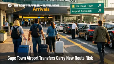 Cape Town airport transfers at CPT arrivals as travelers head to pre booked cars after a road attack warning update