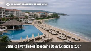 Closed Rose Hall beachfront resort in Montego Bay reflecting the Jamaica resort reopening delay into early 2027
