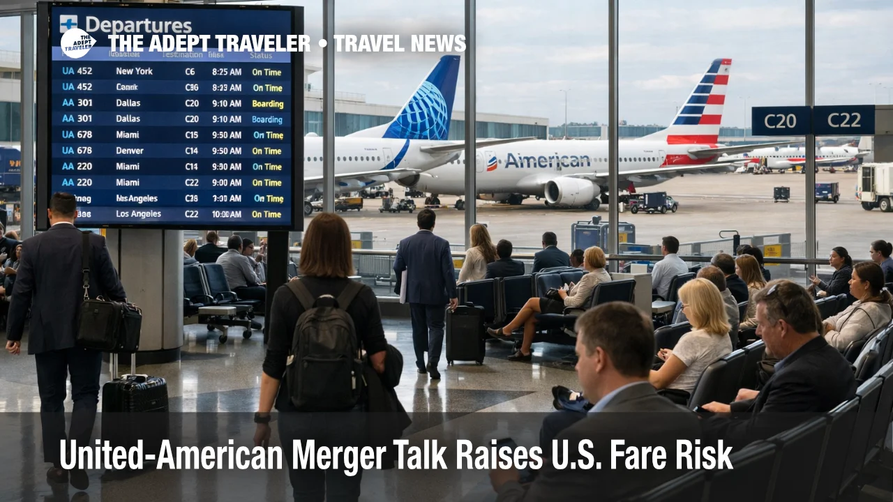 U.S. airline merger risk at Chicago O'Hare shows a major hub terminal where fares and competition could tighten