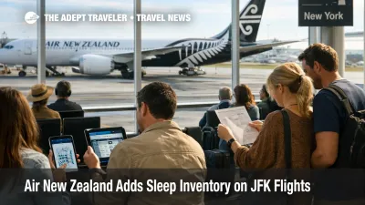 Air New Zealand Skynest launch shown at Auckland Airport as travelers prepare for ultra long haul New York flights