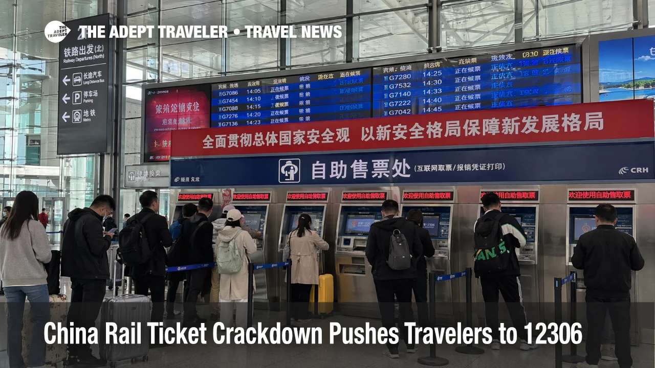 Travelers queue at Shanghai Hongqiao as China rail ticket booking shifts toward 12306 during peak demand