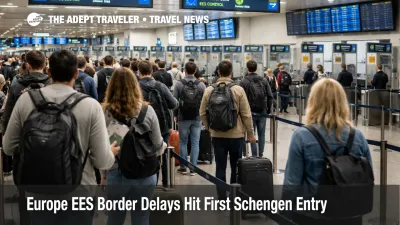 Europe EES border delays at Brussels Airport show long passport control queues for first Schengen entry travelers