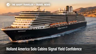 Oosterdam underway at sea as Holland America solo cabins and premium retrofit plans reshape 2027 cruise booking options