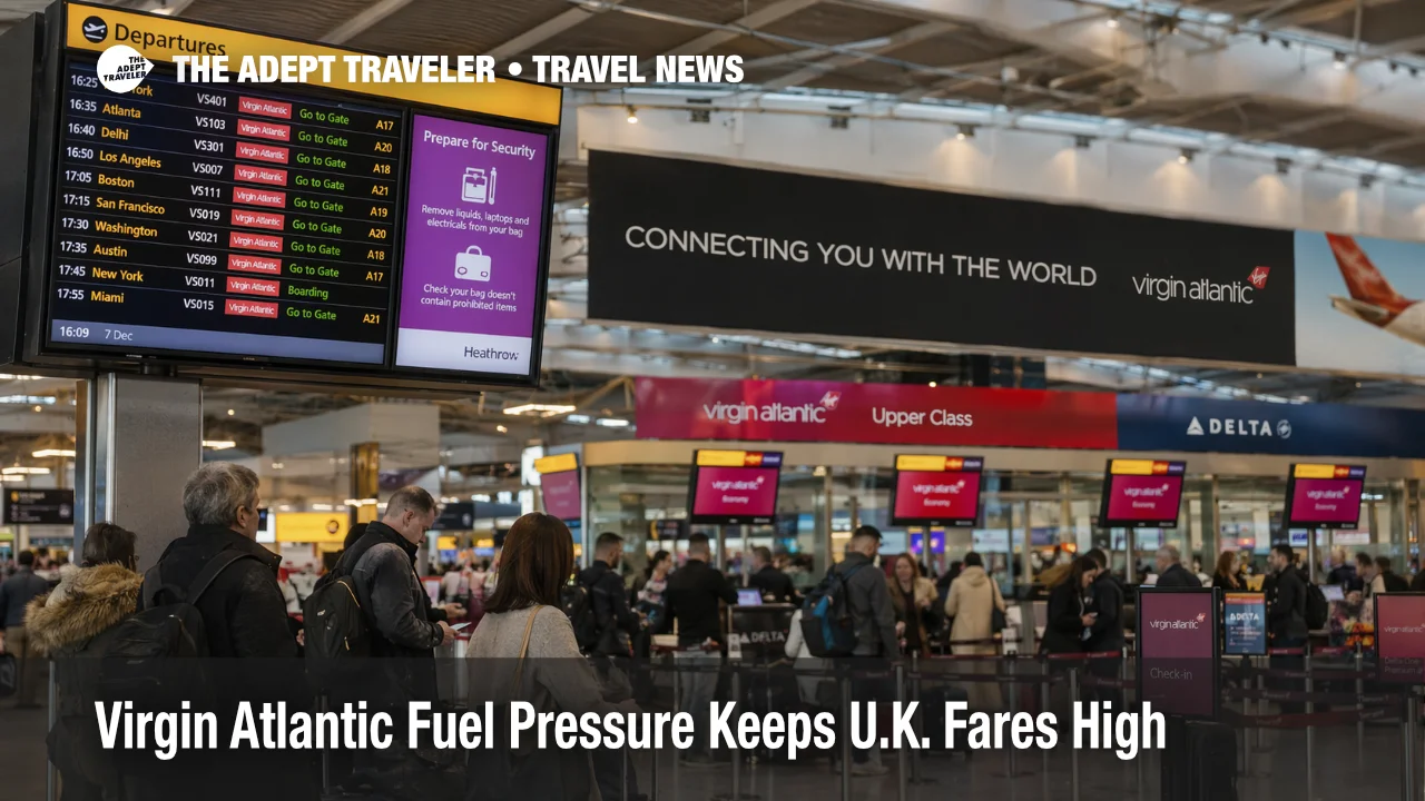 Virgin Atlantic fuel pressure at Heathrow shows long haul travelers facing higher fares and tighter departure flexibility