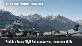 Gilgit Baltistan travel advice scene at Skardu Airport as northern Pakistan bookings reopen under eased FCDO guidance