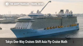 Tokyo one-way cruises on Spectrum of the Seas in Tokyo Bay show longer East Asia fly-cruise options