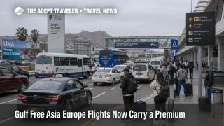 Gulf free Asia Europe flights pressure fills Hong Kong airport as travelers reroute away from Middle Eastern hubs