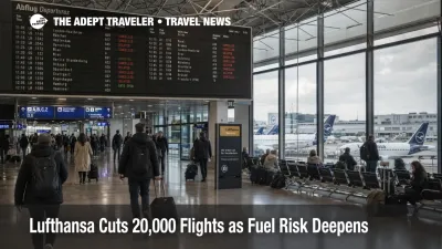 Lufthansa Europe flight cuts shown on a Frankfurt departures board as travelers face fewer short haul backup options