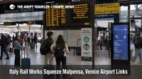 Travelers at Venezia Mestre face Italy rail airport disruption while connecting to Marco Polo Airport buses.