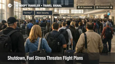 Shutdown fuel stress at Atlanta airport shows long security lines and tighter flight planning risk for spring travelers