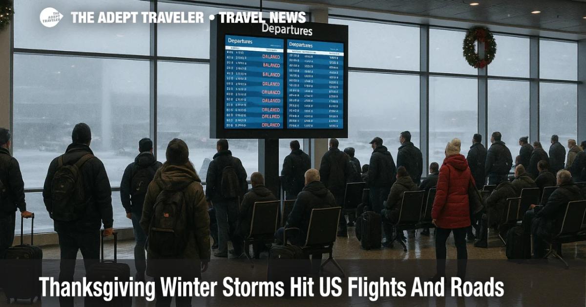 Thanksgiving Winter Storms Hit US Flights And Roads